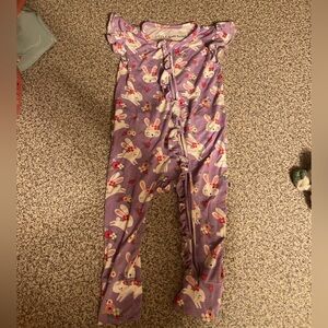 Little Bum Bums Bunny Easter Zippy Romper 2T